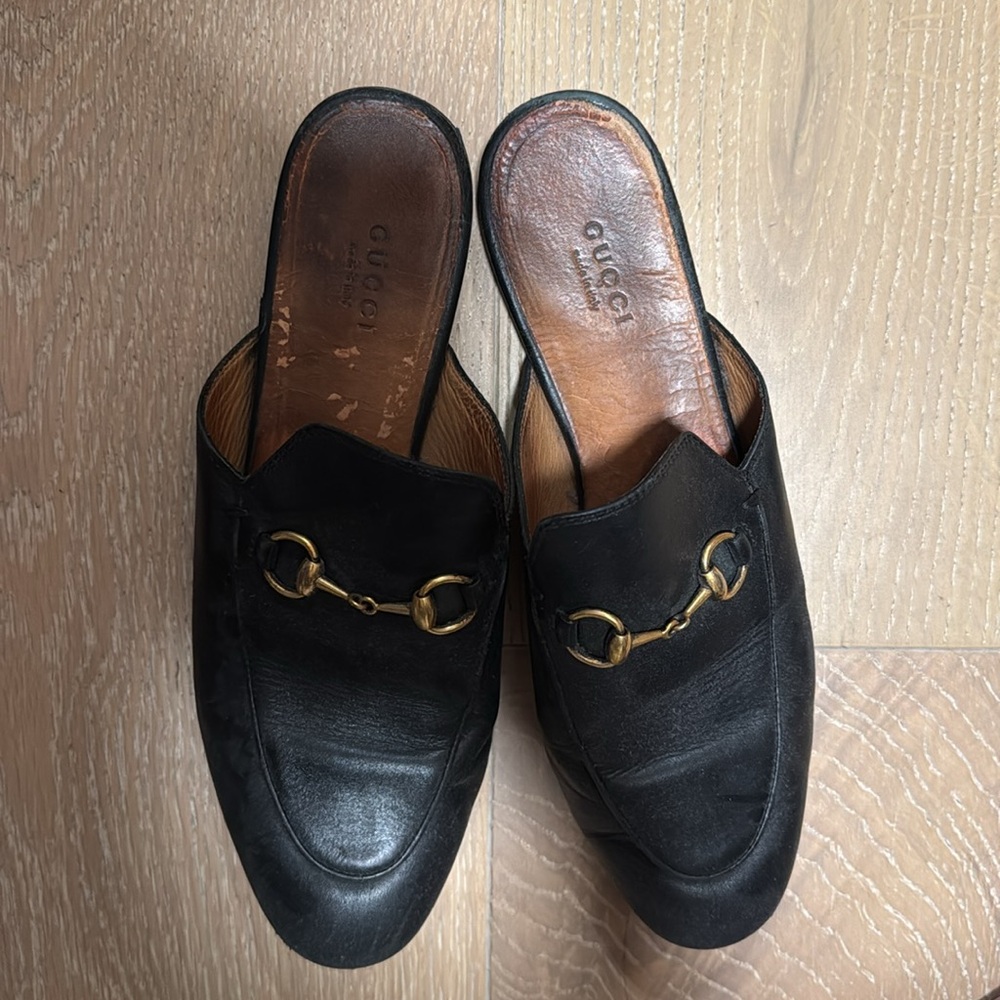 Gucci Black Leather Loafers - Picture 2 of 2